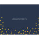 Navy Confetti Gold Foil Dots Foldover Note Cards with Lined Envelopes Image 3 of 3